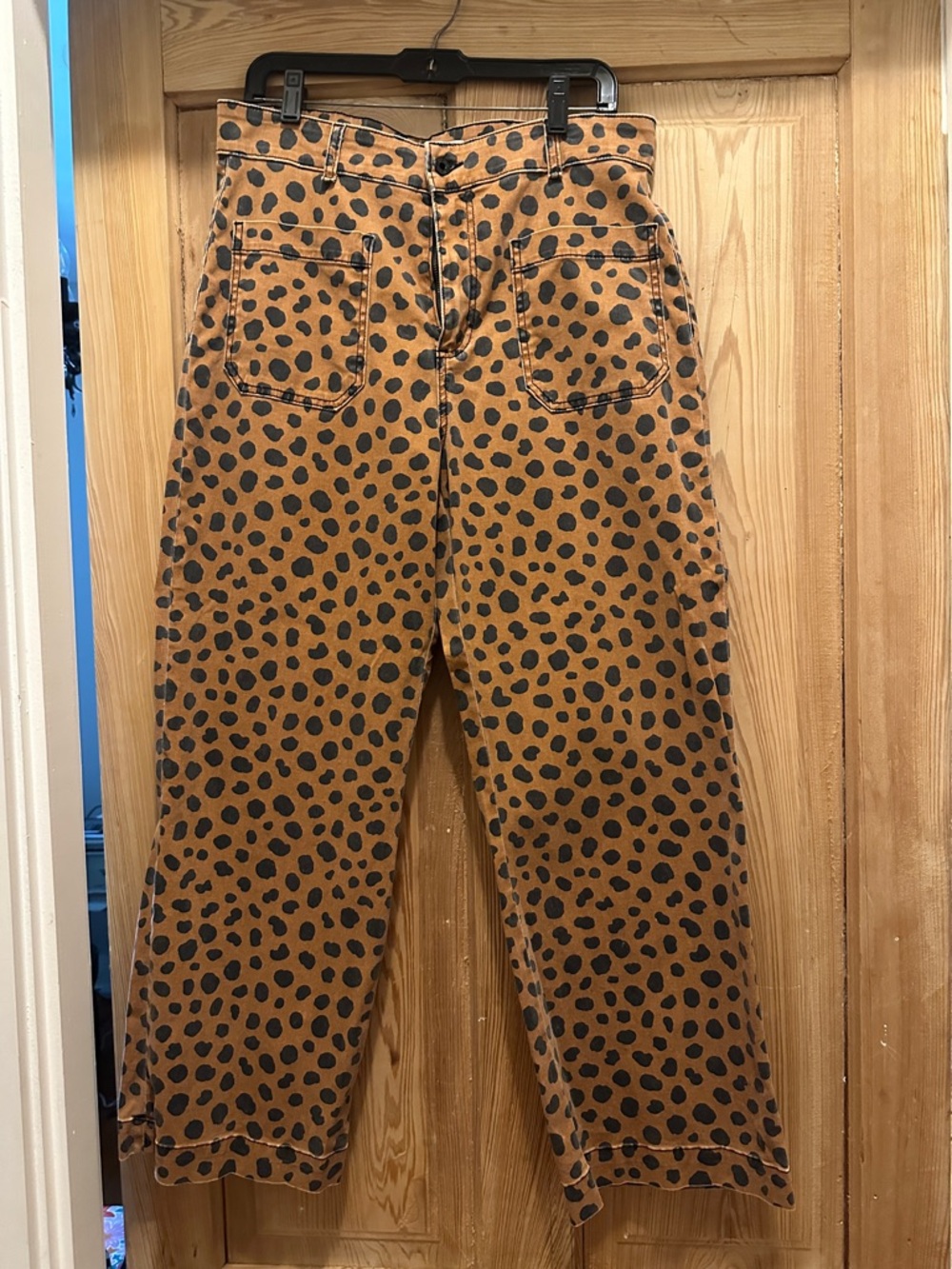 ASKK NY Tan and Black Leopard-Print Chinos - Picture 4 of 6
